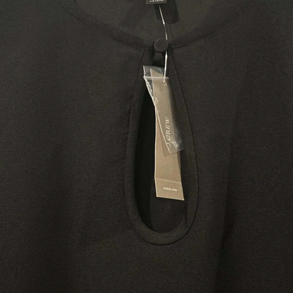 NWT J.Crew Puff Sleeve Satin Back Crepe Top